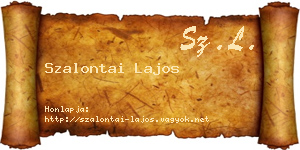 Szalontai Lajos névjegykártya