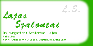 lajos szalontai business card